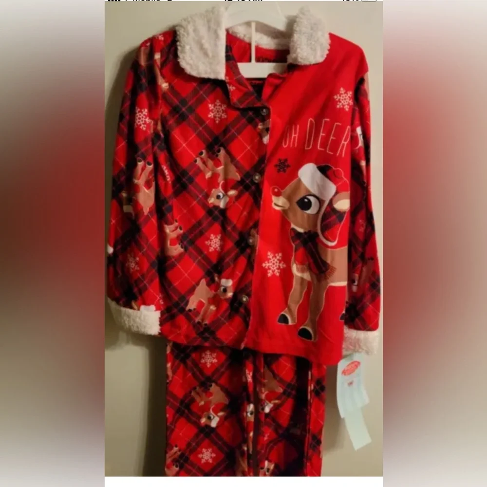 Rudolph The Red Nosed Reindeer 2pc Pajamas PJS Small 6/6x Licensed Christmas New